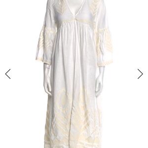 Bohemian White and Cream Maxi Dress